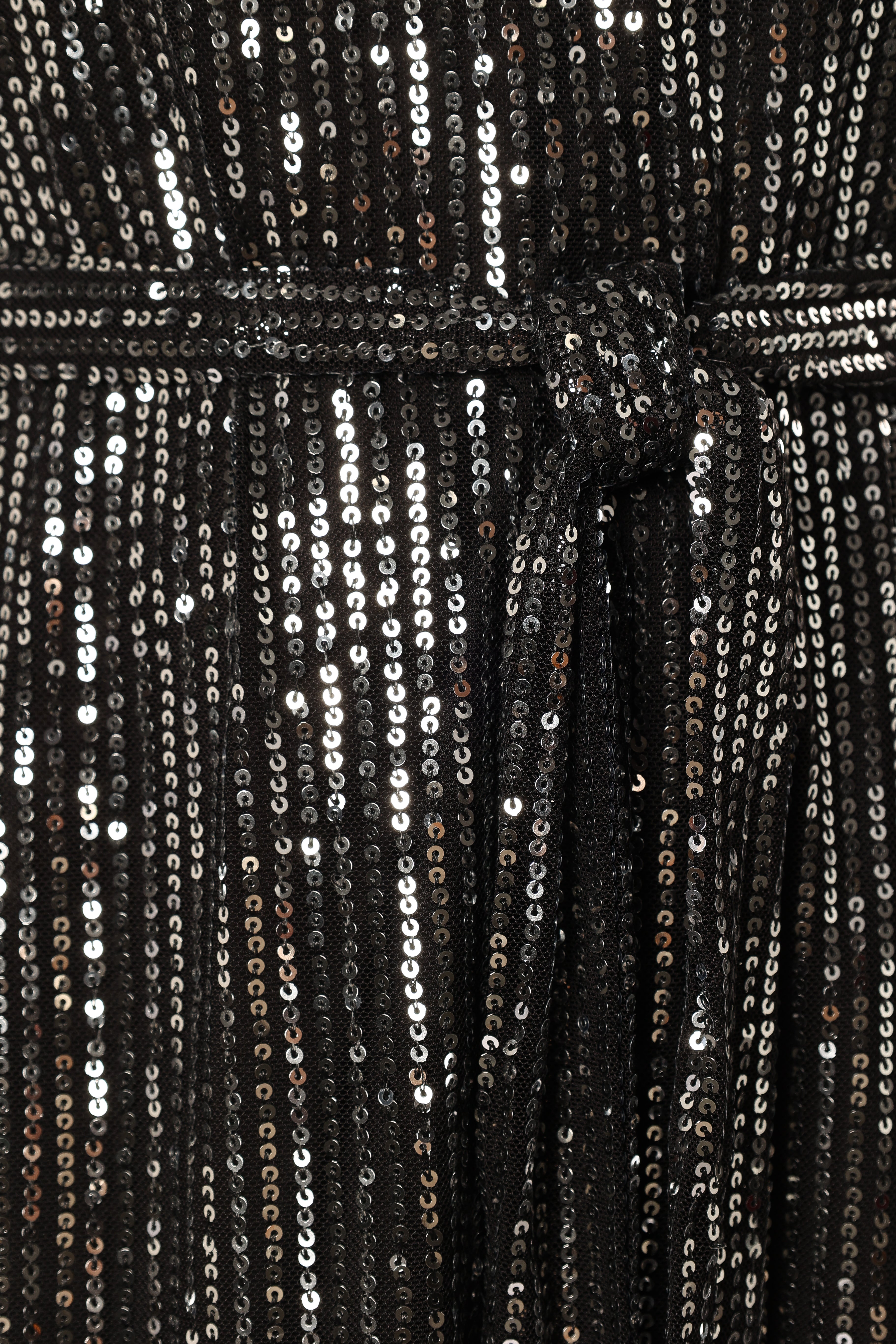 Linnie Long Sleeve Mini Dress with Black Sequin - Elegant Party Dress for Women, Perfect for Cocktail Parties, Night Out, and Special Occasions