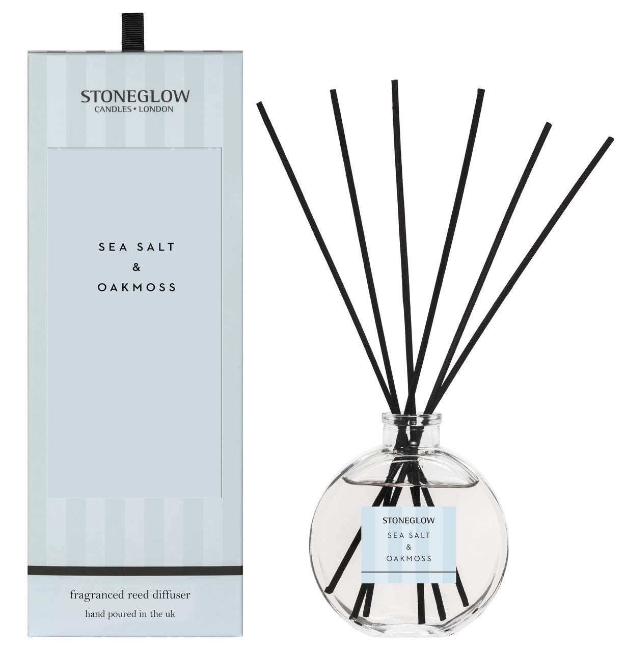Sea Salt & Oak Moss Reed Diffuser - 150ml Aromatherapy Home Fragrance with Elegant Gift Box | Perfect for Living Room, Bedroom & Office Decor