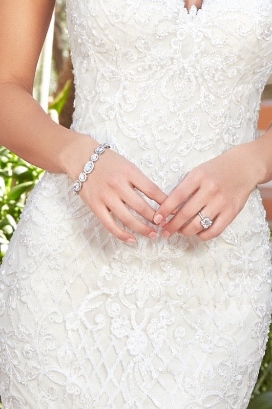 Anna Lisa Elegant Cubic Zirconia Statement Bracelet for Women - Perfect for Weddings, Parties & Special Occasions