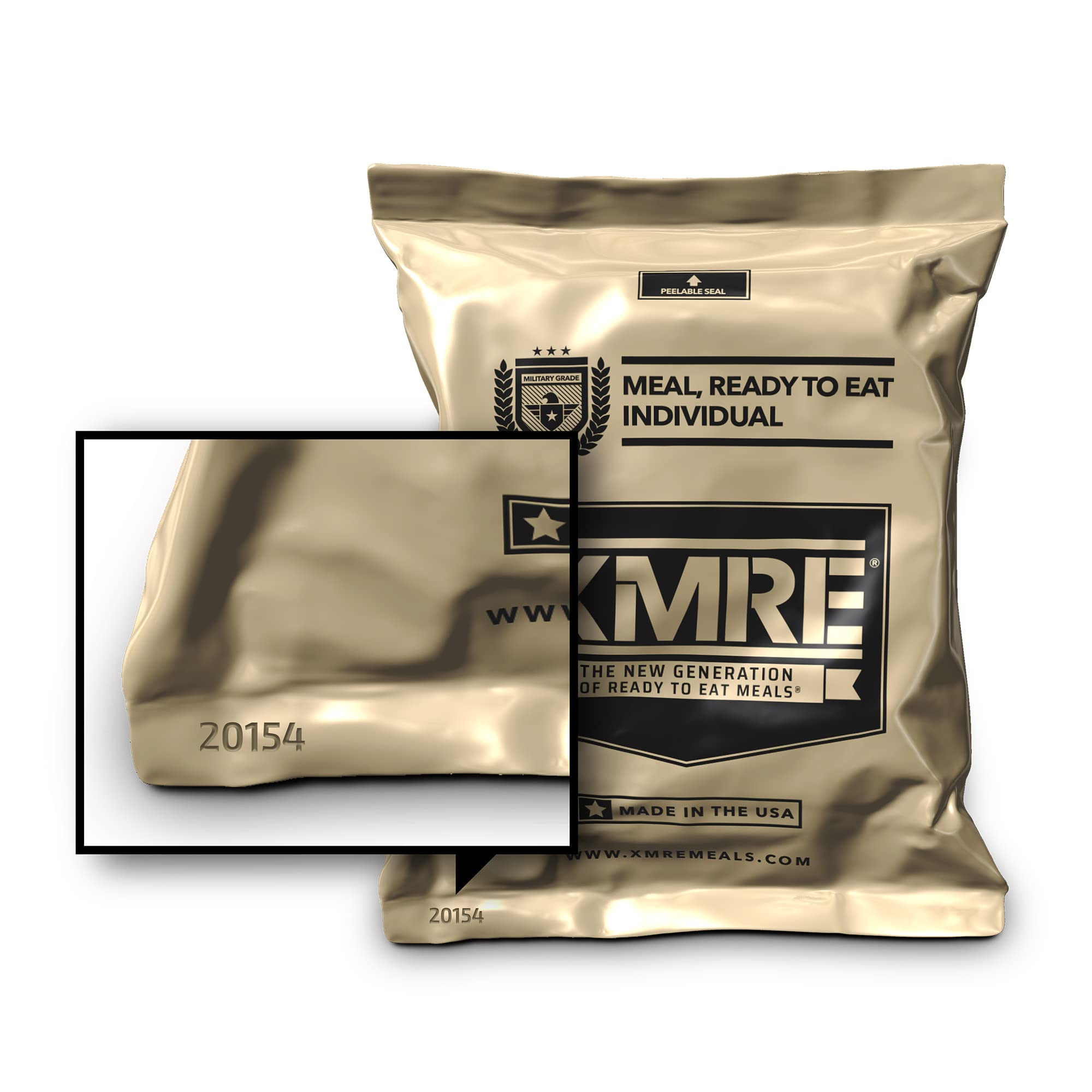 XMRE 1300XT Military MRE Meals 2022 - Bulk Emergency Food Supply | USA Made Military Grade MRE with Flameless Ration Heater | Survival Kit & Hurricane Preparedness | Camping, Hiking, Disaster Relief & Emergency Food Storage