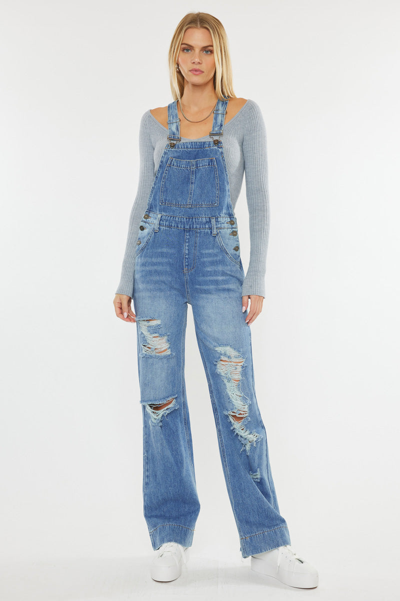 Malibu High Rise Wide Leg Overalls - Women's Denim Jumpsuit for Casual & Work Wear | Perfect for Outfits, Street Style & Everyday Fashion