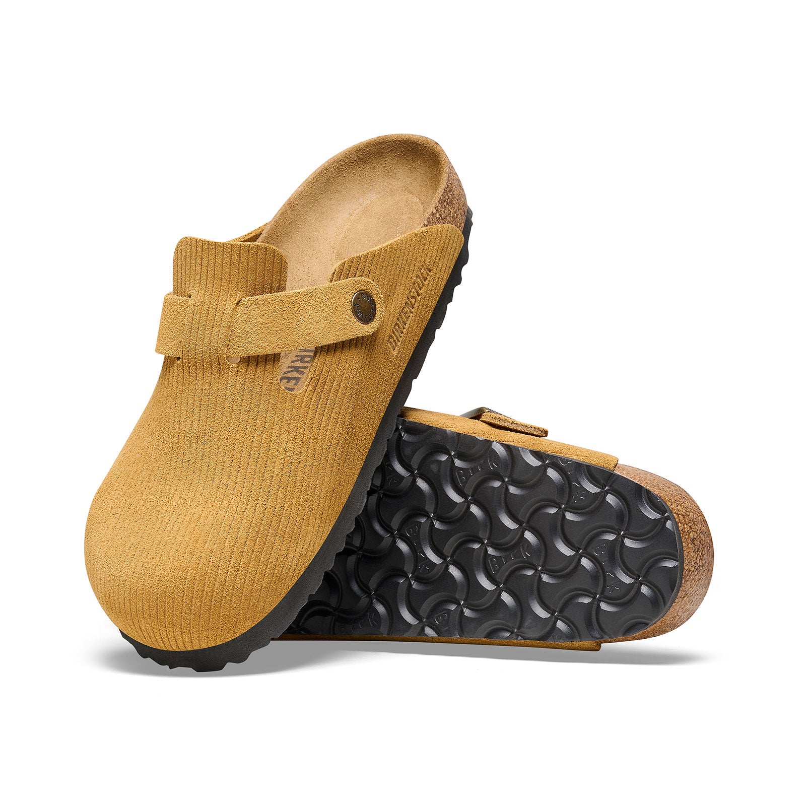 Birkenstock Boston Narrow Clog for Women - Soft Corduroy Upper & Cork Footbed in Brown | Comfortable House Shoes for Indoor/Outdoor Wear