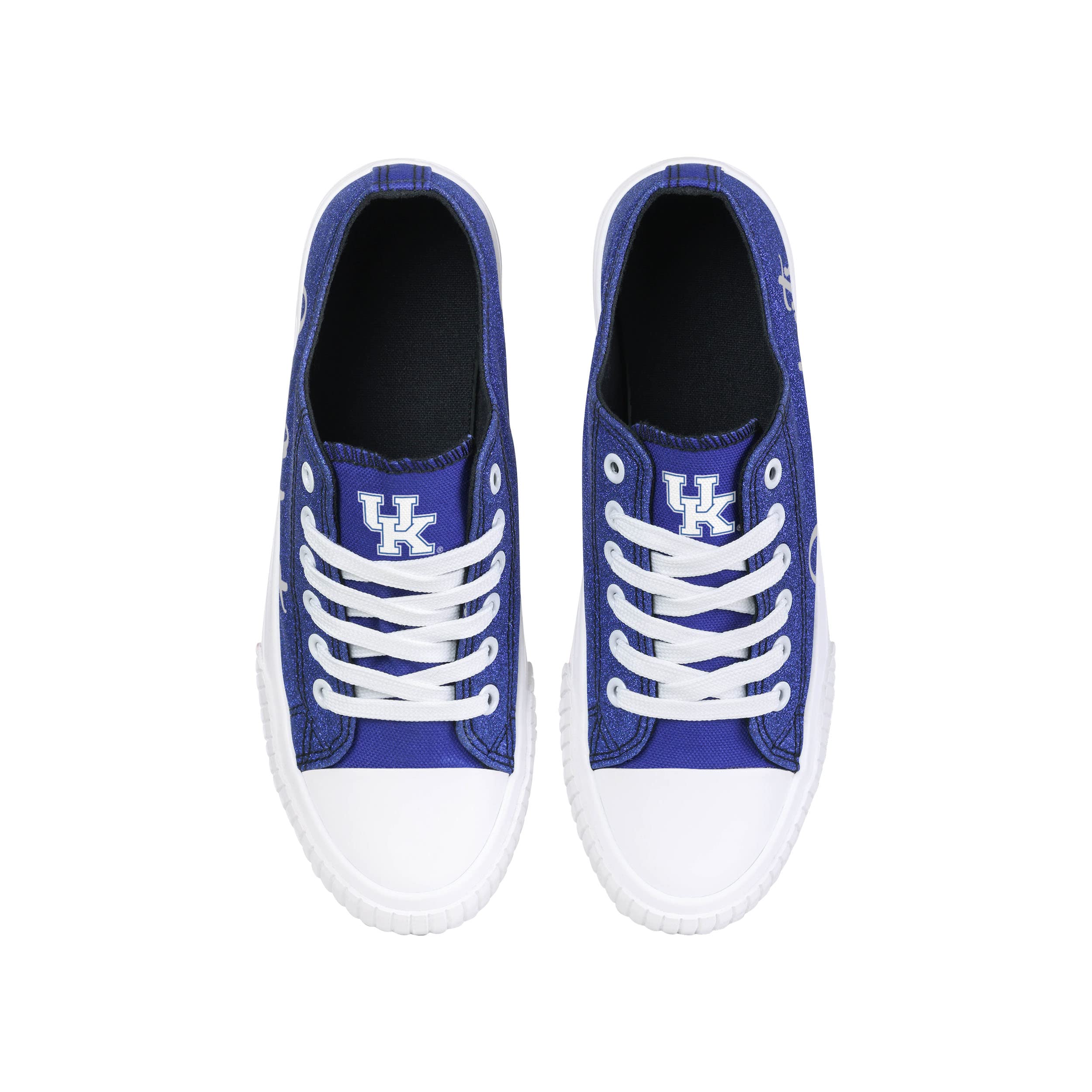 FOCO Women's NCAA College Team Logo Low Top Canvas Sneakers - Comfortable Casual Shoes for School, Sports & Everyday Wear