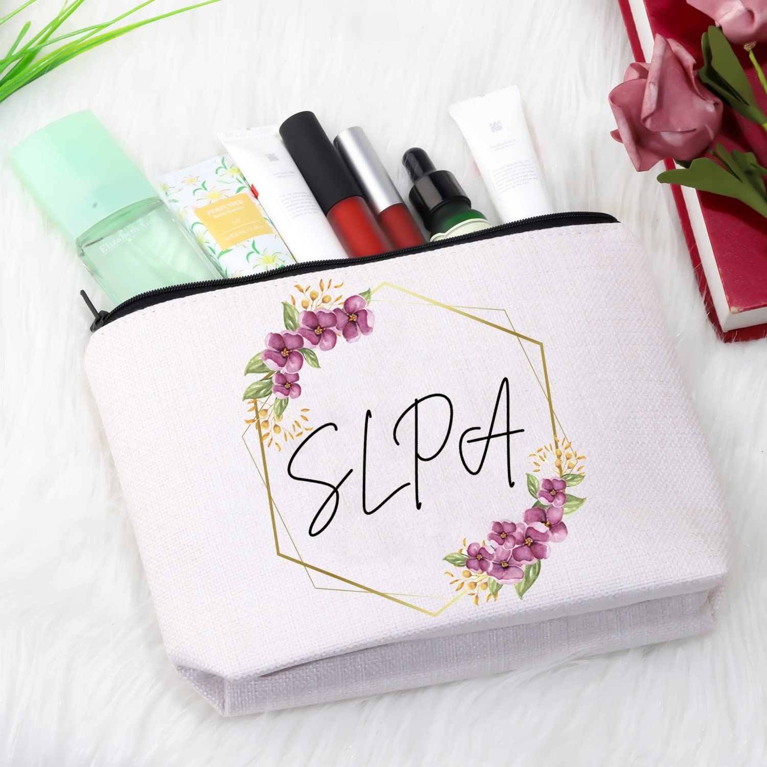 GJTIM SLPA Speech Language Pathology Assistant Gift - Premium Zipper Pouch & Makeup Bag for SLP Women Professionals (SLPA Appreciation Gift) - Perfect for Work, Travel & Daily Organization