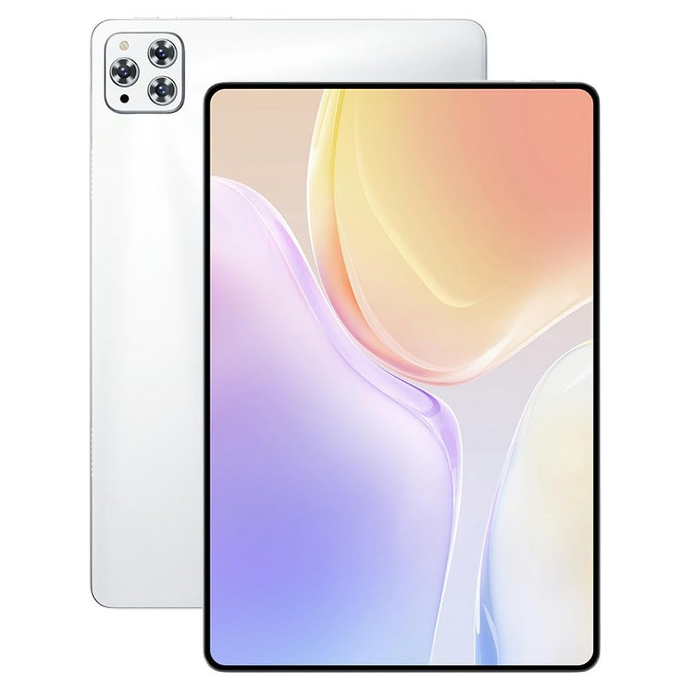 10.1 Inch 4G LTE Tablet PC - 4GB RAM 32GB Storage, Dual SIM Support, Android Smart Tablet for Kids & Students (White, EU Plug) - Perfect for Online Learning, Remote Work & Entertainment