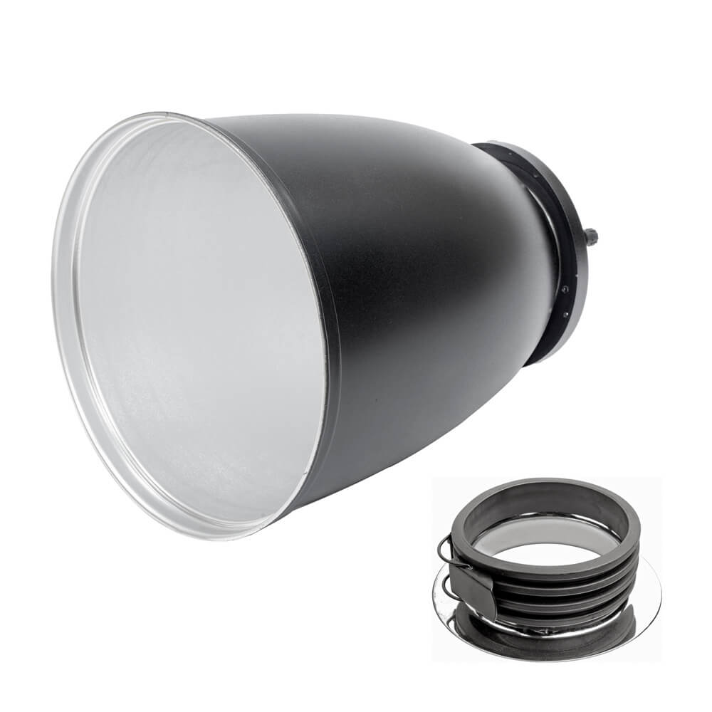 45° Long Focus Tele Zoom Reflector with Interchangeable Speedring - Perfect for Studio Photography, Portrait Lighting, and Video Production