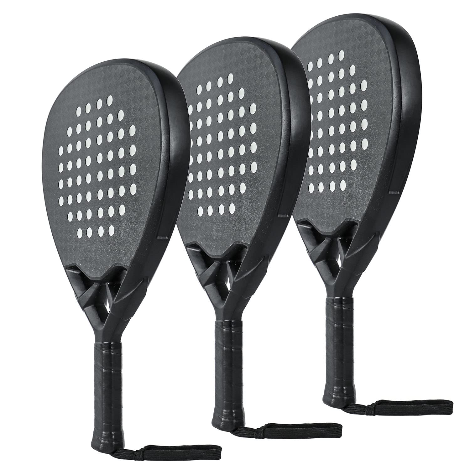 AMA Sport Padel Paddle Tennis Racket - Carbon Fiber Pop Tennis Paddle for Paddleball (3K, 12K, 18K, Full Carbon) - Perfect for Outdoor & Indoor Court Games, Beach Tennis, and Recreational Play