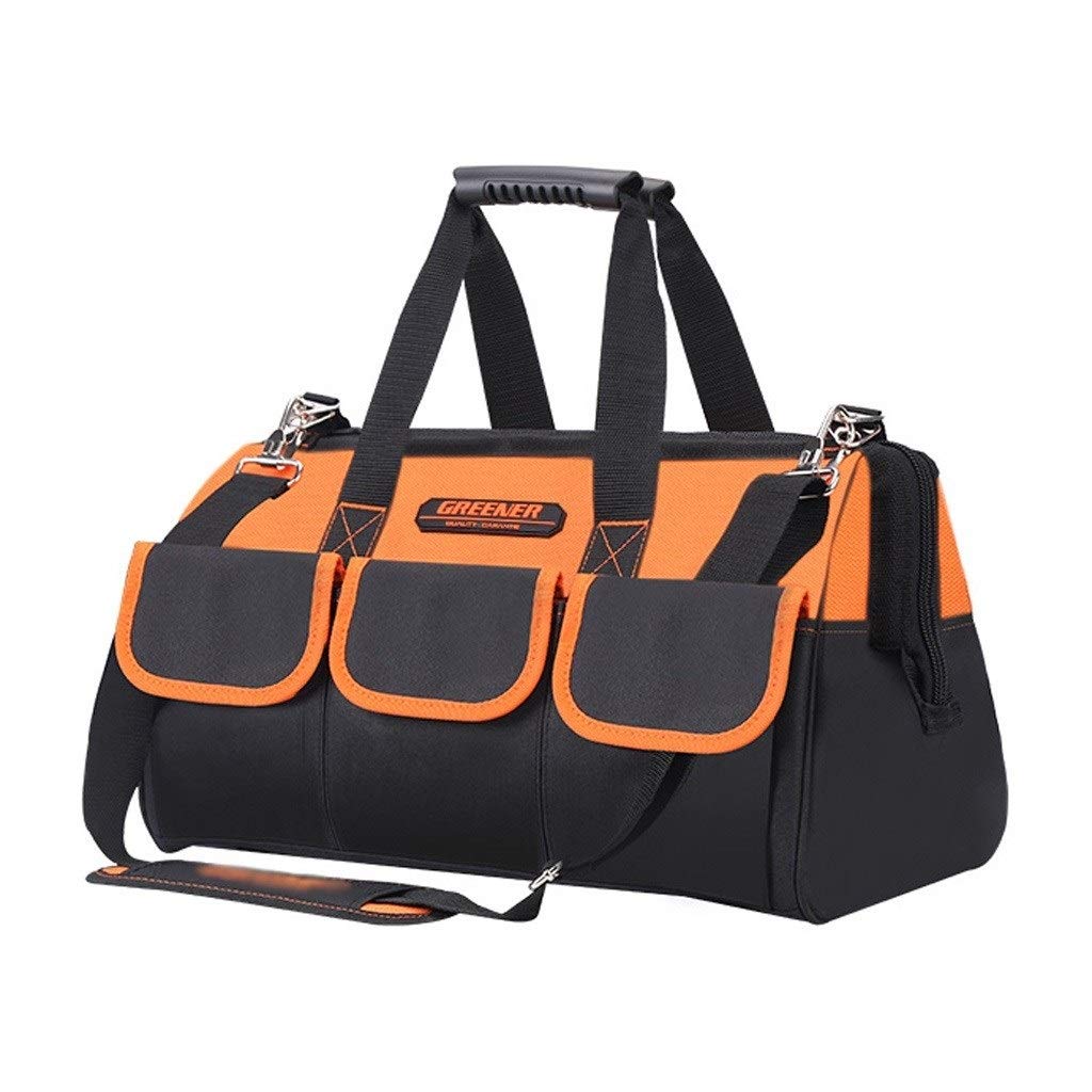 Yaoyaoshop 13-Inch Waterproof Tool Box with Shoulder Strap - Multi-Compartment Portable Tool Bag for Tool & Part Storage - Durable 15-Inch Tool Organizer for DIY, Construction & Automotive Repair