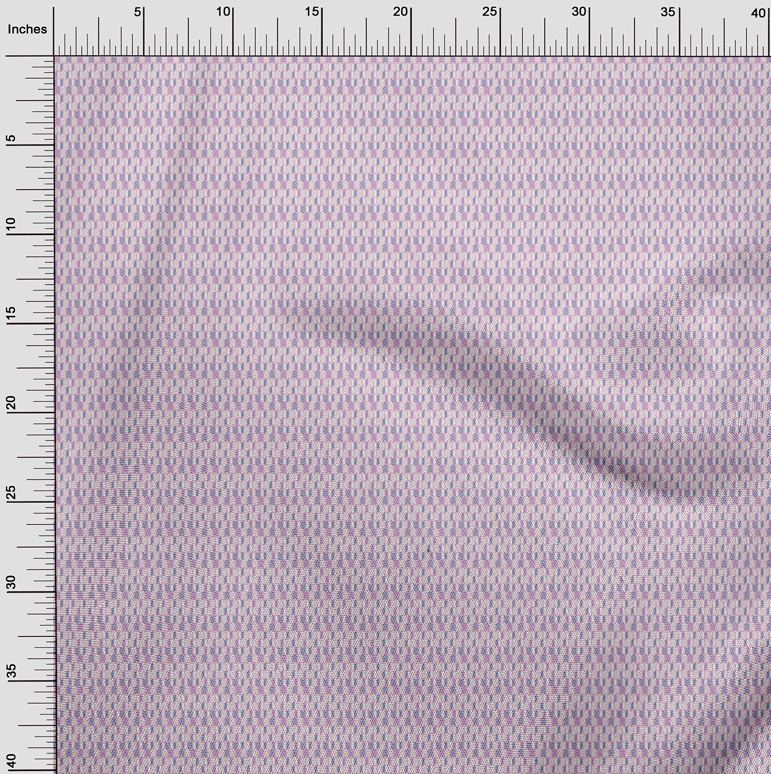 oneOone Polyester Spandex Fabric - Arrow & Parallelogram Geometric Print - 56 Inches Wide by the Yard | Perfect for Upholstery, DIY Crafts, and Fashion Design Projects