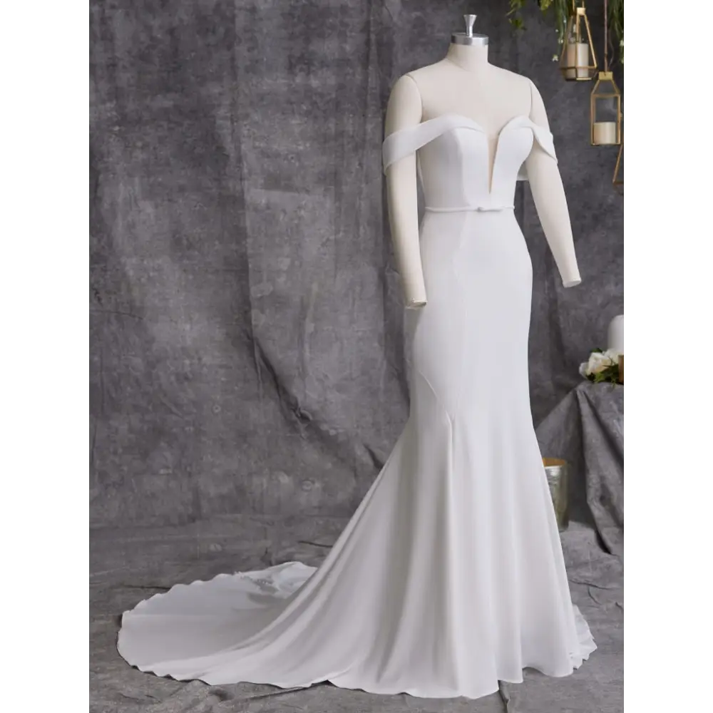 Rebecca Ingram Moriah Wedding Dress - Elegant Lace A-Line Gown for Brides, Church Ceremonies & Formal Events