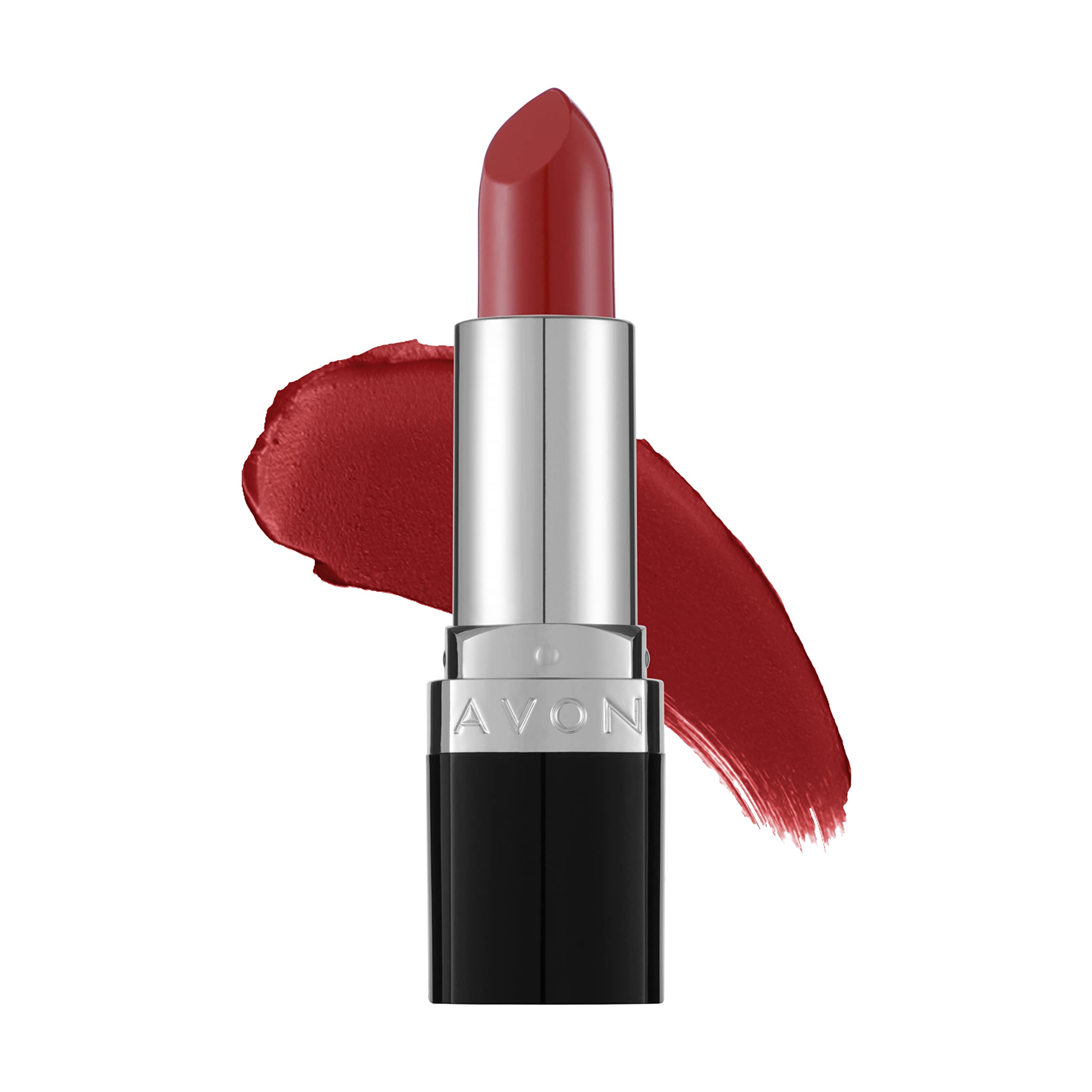 Avon True Color Lipstick SPF 15 - Creamy Shea Butter Lipstick for Hydration & Sun Protection | Long-Lasting Nourishing Lip Color in Scarlet Siren | Perfect for Daily Wear, Date Nights & Special Occasions