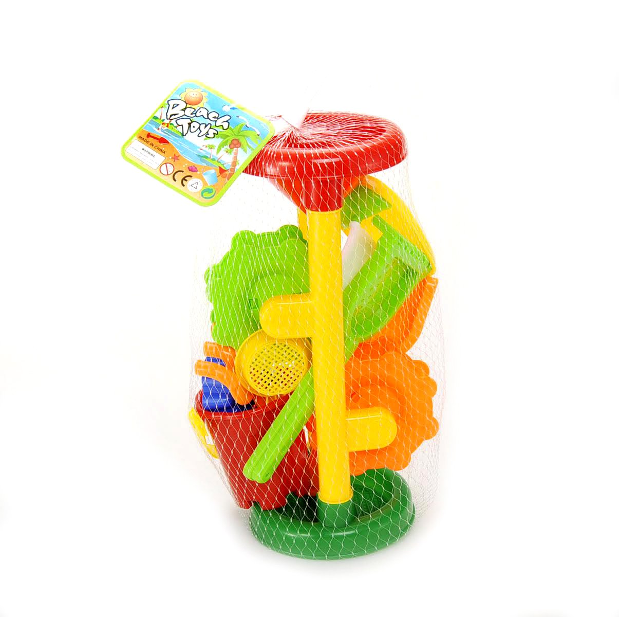 PowerTRC Double Sand Water Wheel Toy Tower - Beach Toys for Kids Ages 4-8 with Bucket, Shovels & 3 Sand Molds (Sailboat Design) - Outdoor Sand Play Set for Toddlers - Perfect for Beach, Backyard & Sandbox Activities