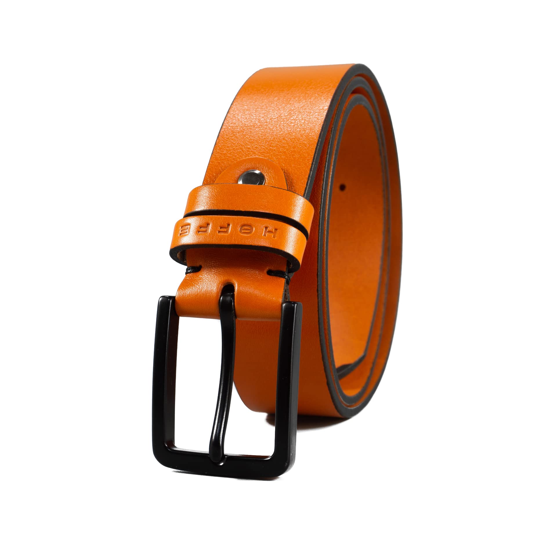 Premium Handmade Full Grain Leather Belt for Men - Custom Jeans Belt with Gift Box (HoffeBelts Prime Collection) | Perfect for Casual Wear, Office & Gifting