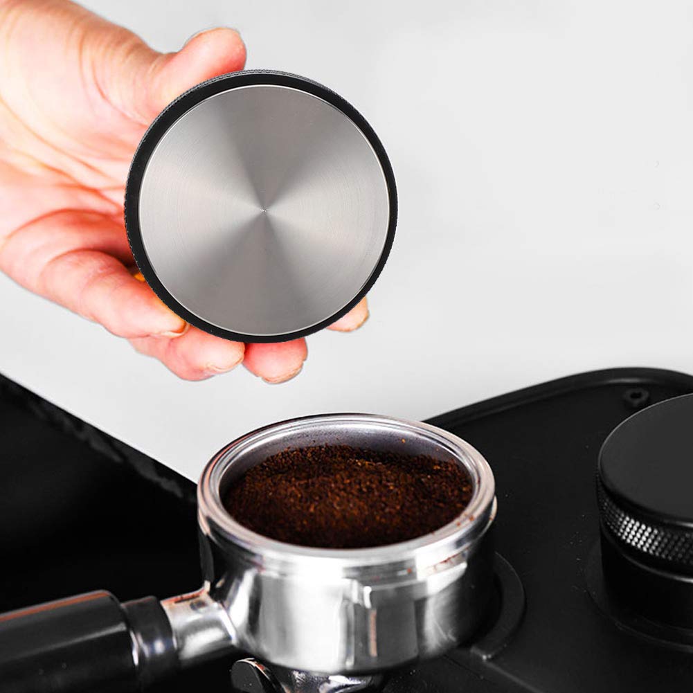 Premium Stainless Steel Coffee Tamper - Durable Black Espresso Tamper for Barista & Home Use | Rustproof & Portable Coffee Accessory | Perfect for Coffee Shops, Home Brewing & Gifts