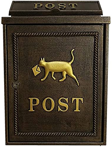 Lockable Outdoor Mailbox - Galvanized Metal, Waterproof & Rust Resistant Letter Box for House & Office - Modern Large Capacity Design - Perfect for Porch, Garden & Driveway Installation