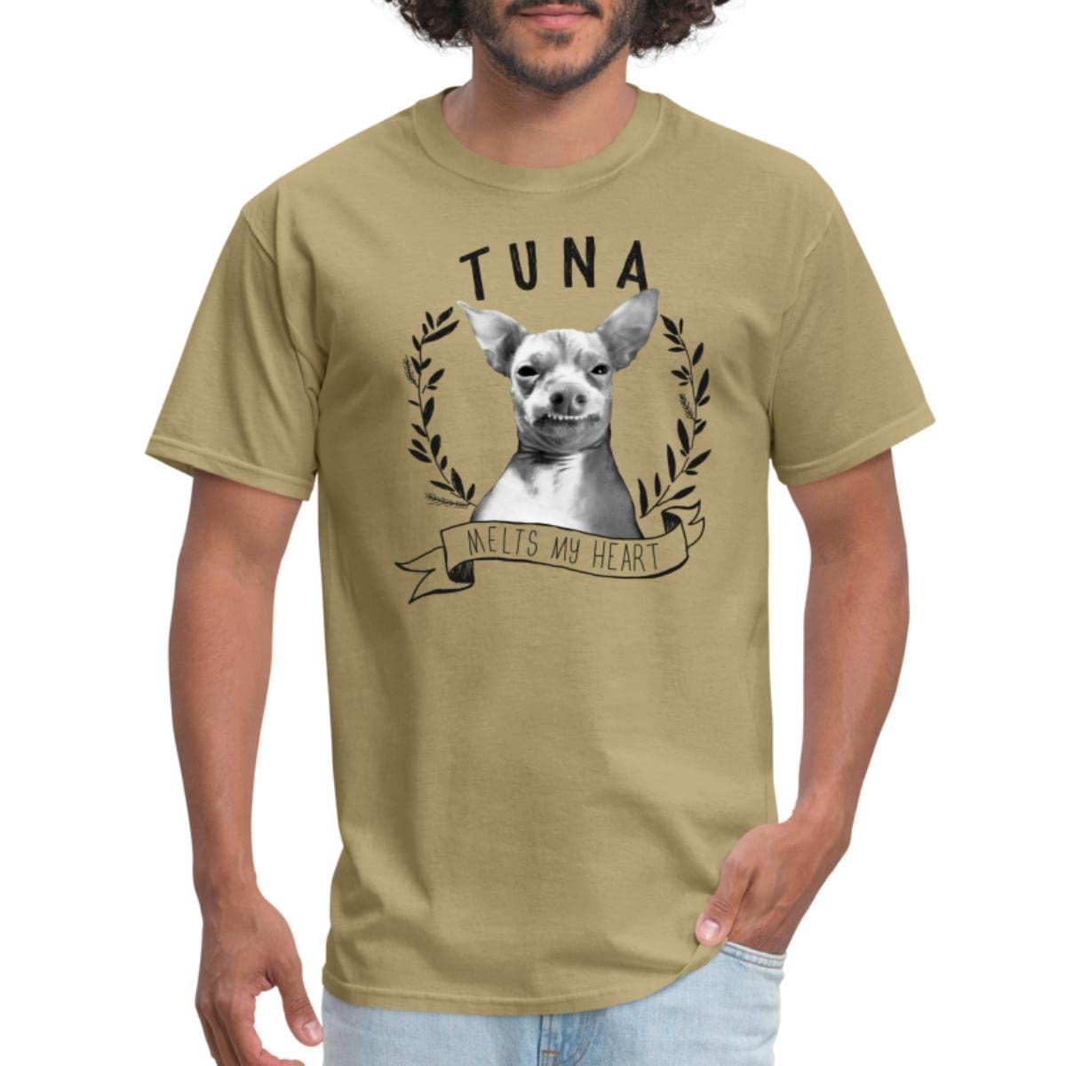 Spreadshirt Tuna Melts My Heart Graphic Men's T-Shirt - Funny Fish Lover Tee for Casual Wear & Gifts