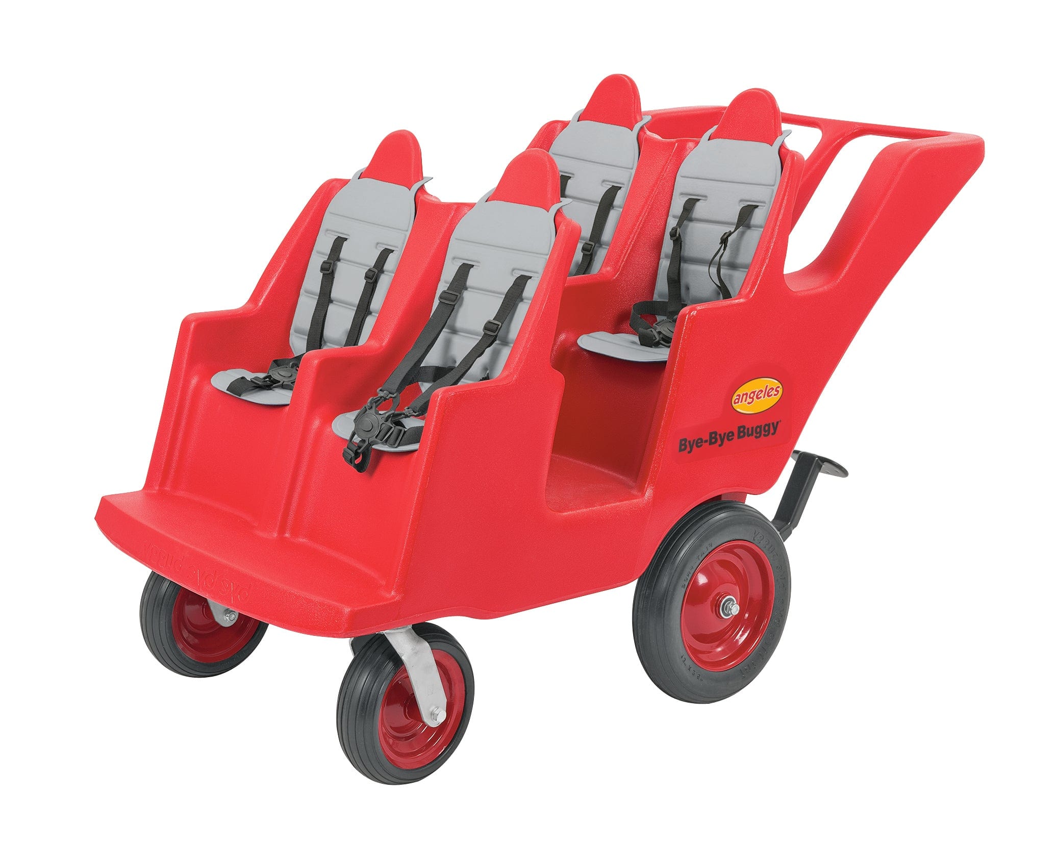 Angeles Bye Bye Buggy 4-Seat Stroller with Never Flat Fat Tires - All-Terrain Baby Wagon for Beach, Park & Outdoor Adventures