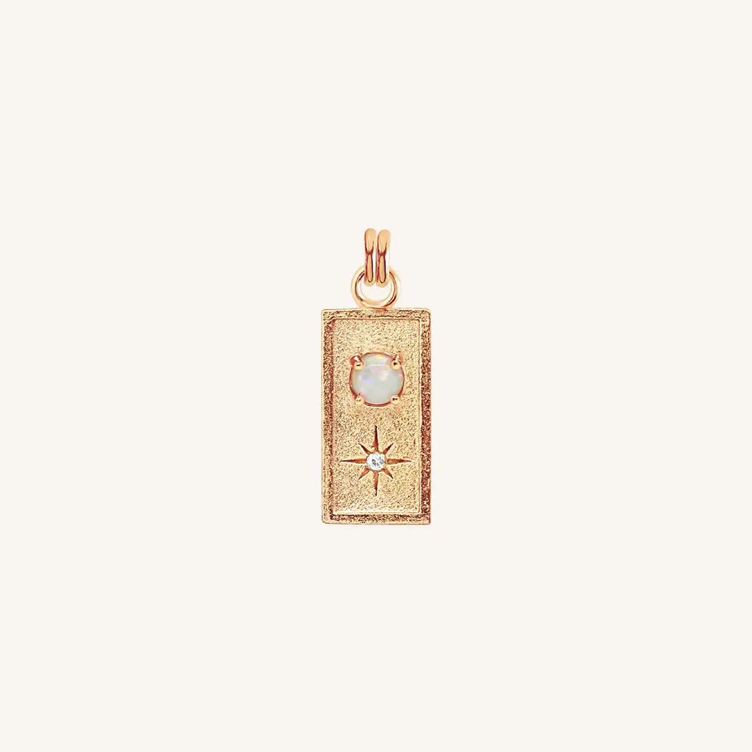 Exquisite Cradle Created Opal Charm Pendant - Elegant Jewelry for Necklaces & Bracelets - Perfect for Gifts, Weddings & Special Occasions