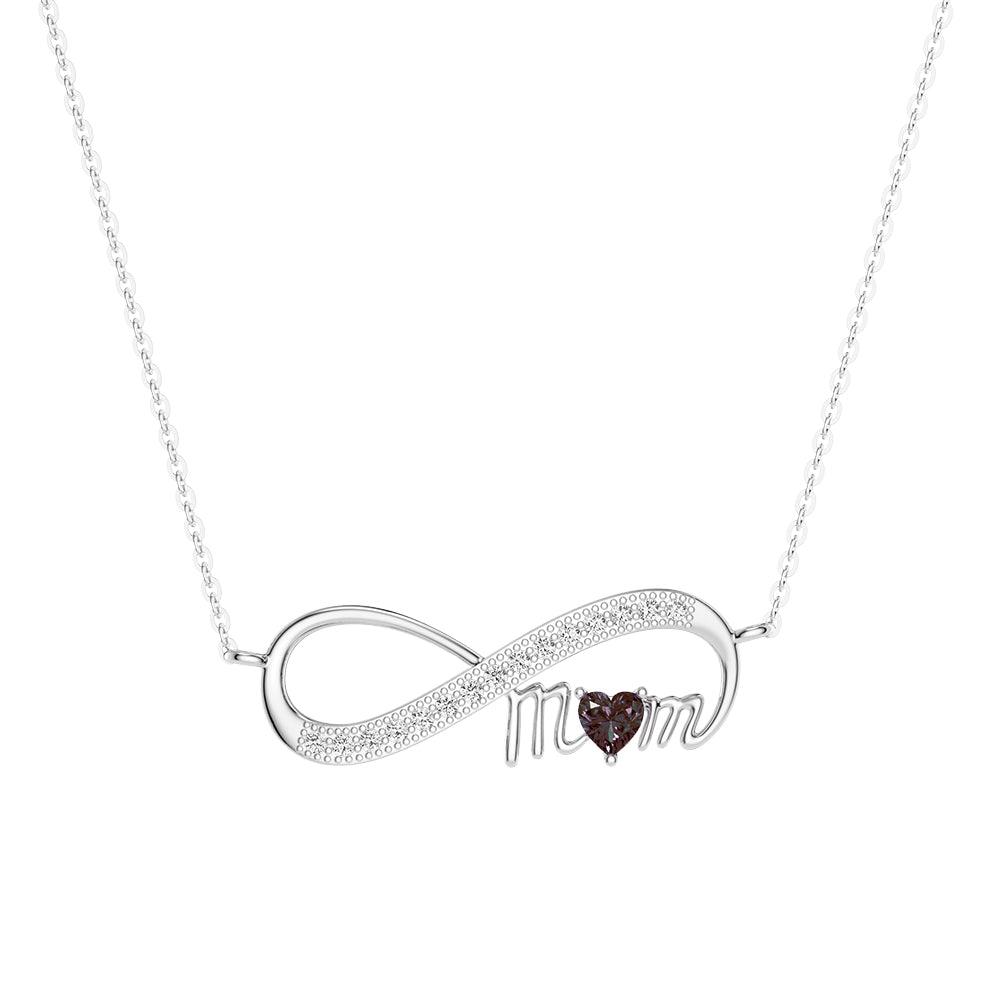 Mom's Heart Shaped Birthstone Necklace - Personalized Gift for Mother's Day, Birthday & Anniversary | Perfect for Everyday Wear & Special Occasions