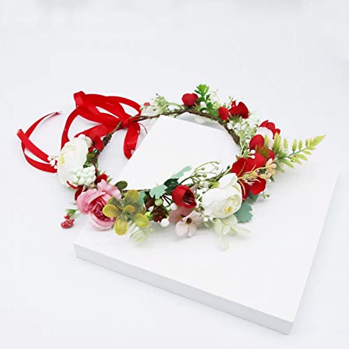 Floral Headband with Roses - Elegant Flower Crown for Weddings, Bridesmaids, Festivals & Photo Props | Perfect for Boho Bridal, Garden Parties & Instagram Photos