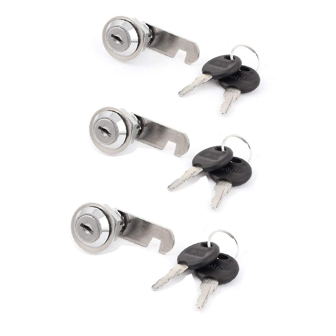 3-Piece Furniture Cam Lock with Keys - Secure Cabinet, Mailbox, Drawer & Toolbox for Home & Office - Durable Metal Lock for Storage, Wardrobe & Office Furniture Organization