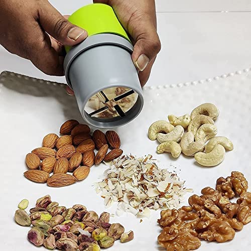 3-in-1 Multi-Function Dry Fruit Cutter & Grinder - Almond, Cashew, Chocolate & Butter Slicer with Interchangeable Blades (Pack of 1) - Perfect for Baking, Cooking & Healthy Snack Preparation