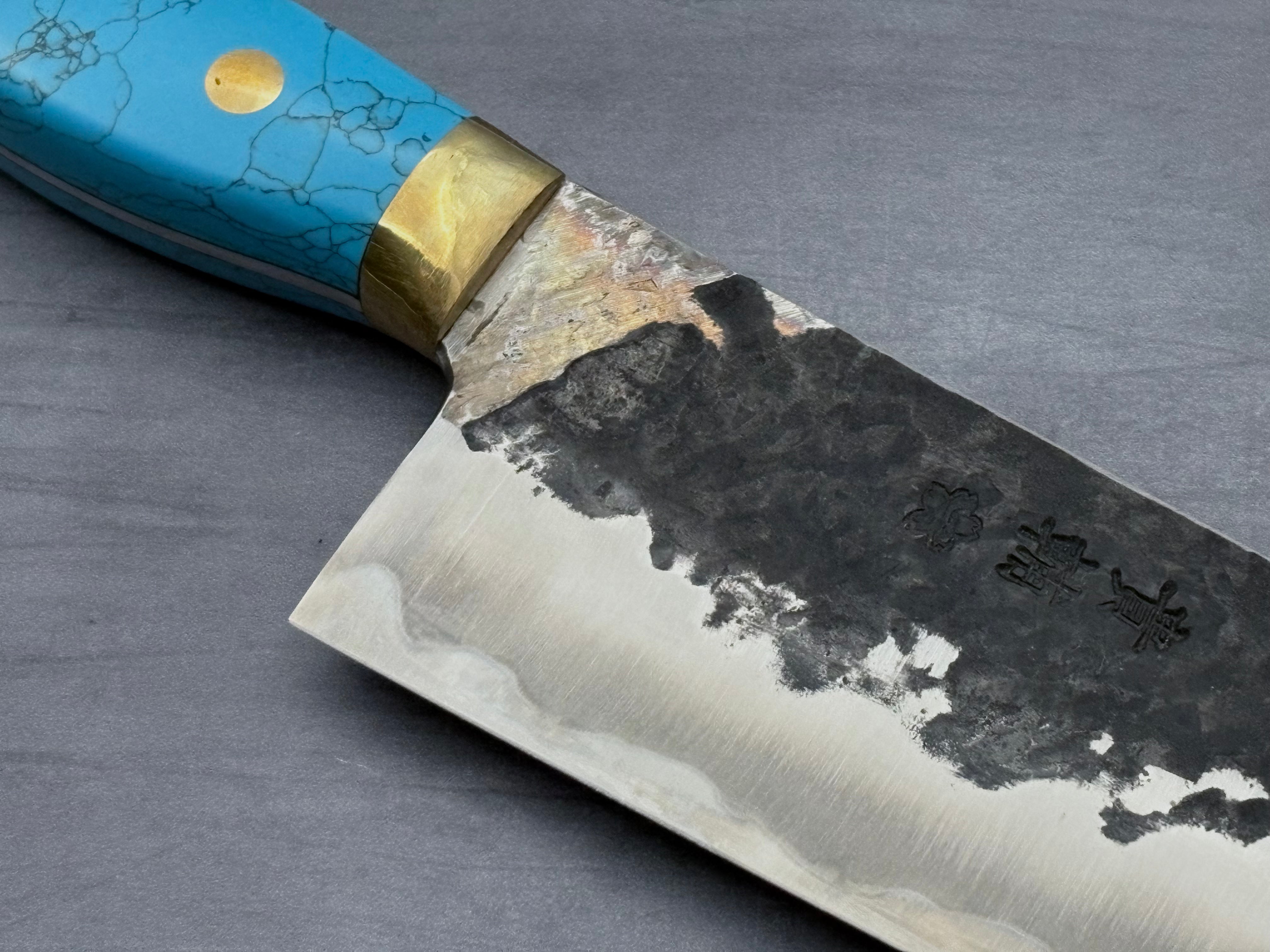 Premium Japanese Gyuto Knife 240mm - Kisuke Manaka Nakamura White #2 Steel - Perfect for Sushi, Meat Slicing & Professional Kitchen Use
