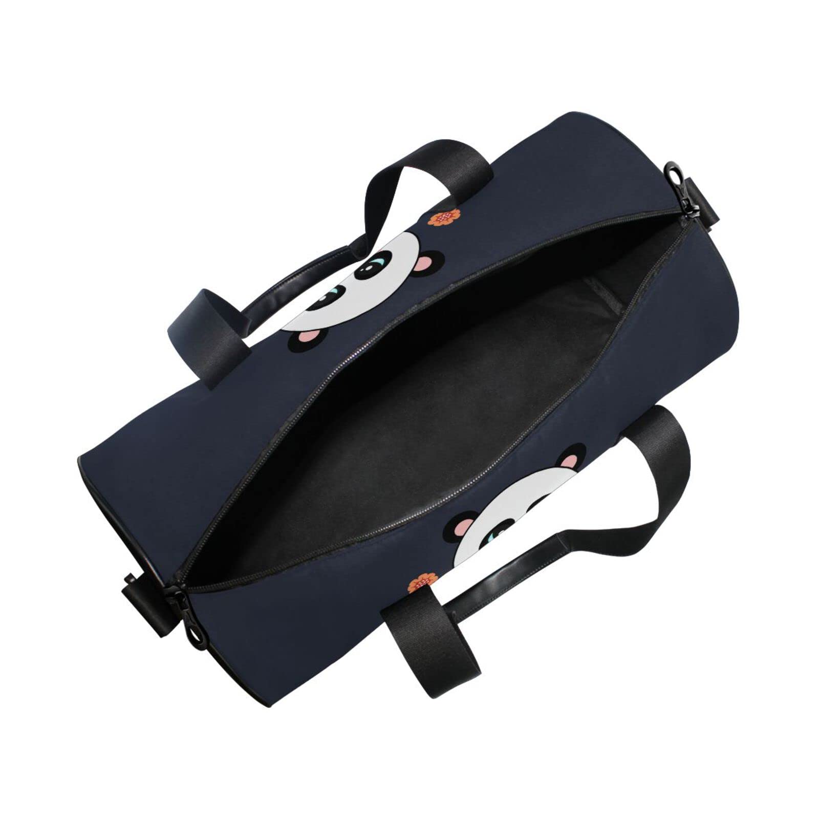 Acpigg Gym Bag Sports Duffel Bag - Cute Panda & Sunflower Design Travel Luggage for Women, Men, Boys & Girls - Perfect for Gym, Weekend Trips & Sports Activities