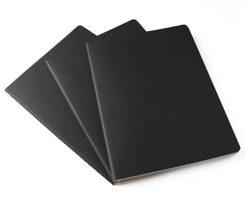 Premium Moleskine Ruled Cahier Journal Set - 3 Pack with Durable Cardboard Cover for Note Taking, Sketching & Daily Planning | Perfect for Students, Artists & Professionals