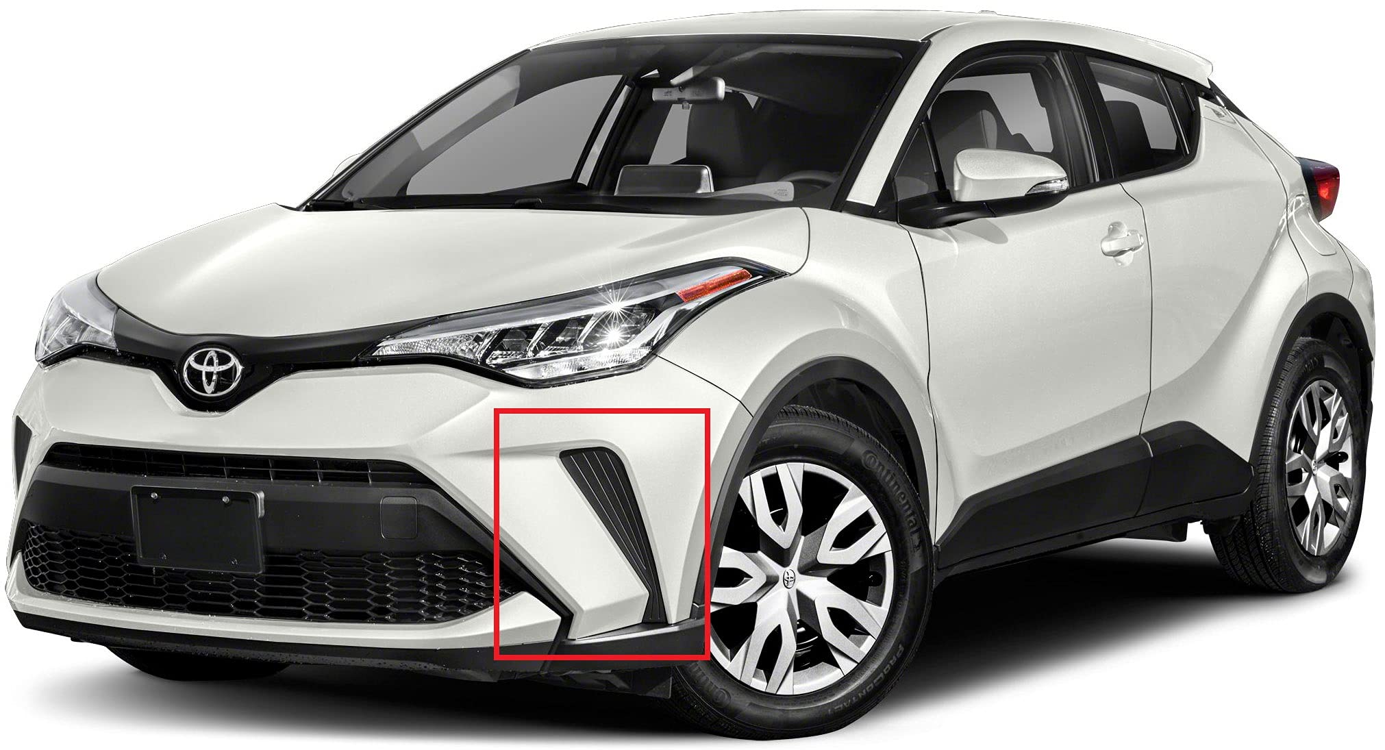 LEDIN Built-in LED Fog Lights for 2020-2021 Toyota CH-R | OE Style Clear Lens with Bezels, Bracket, Switch & Wiring Kit | Enhance Night Driving Safety & Off-Road Visibility