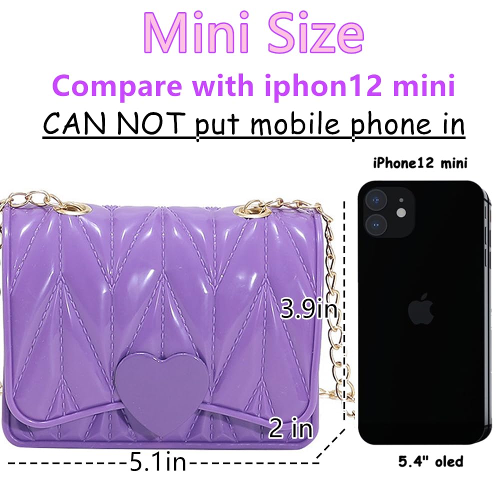 **Little Girl Mini Shoulder Bag - Kids Crossbody Purse with Heart Design for Toddlers & Girls (Purple) | Perfect for School, Travel & Birthday Gifts**