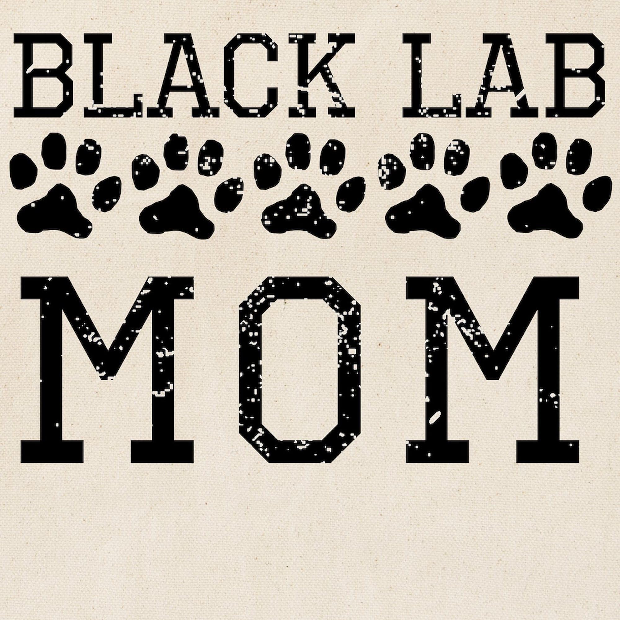 Black Lab Mom Distressed Canvas Tote Bag - Natural Reusable Shopping Bag for Women | Perfect for Groceries, Beach Trips & Everyday Use