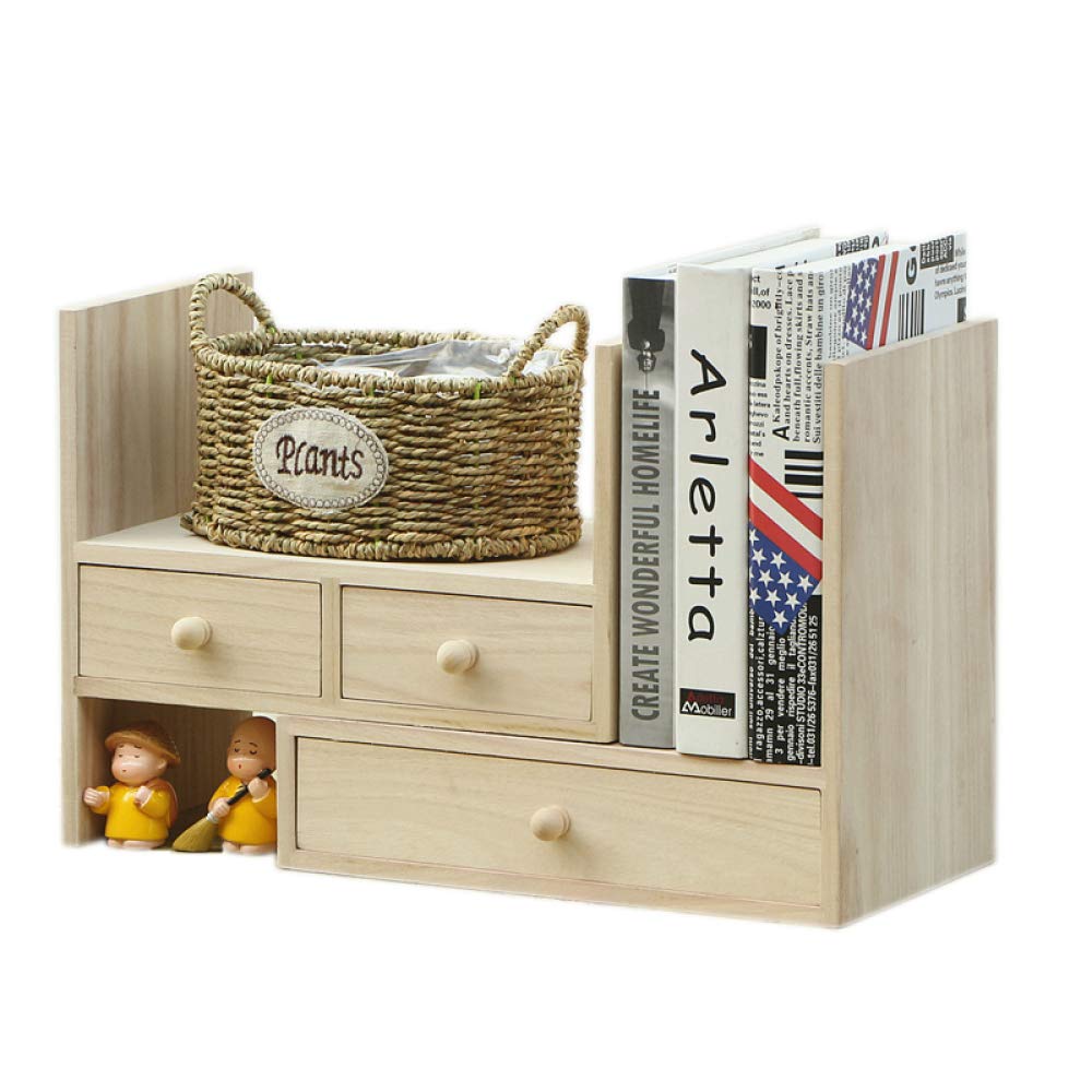 LIULIFE Wooden Desk Organizer - Multifunctional Desktop Storage Box with Separable Compartments | Office Supplies Organizer for Pens, Clips, Papers | Perfect for Home Office & Workspace Organization