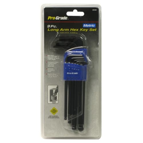 Allied 85336 9-Piece Metric Long Arm Ball End Hex Key Set - Perfect for Automotive, Bicycle & Machinery Repair