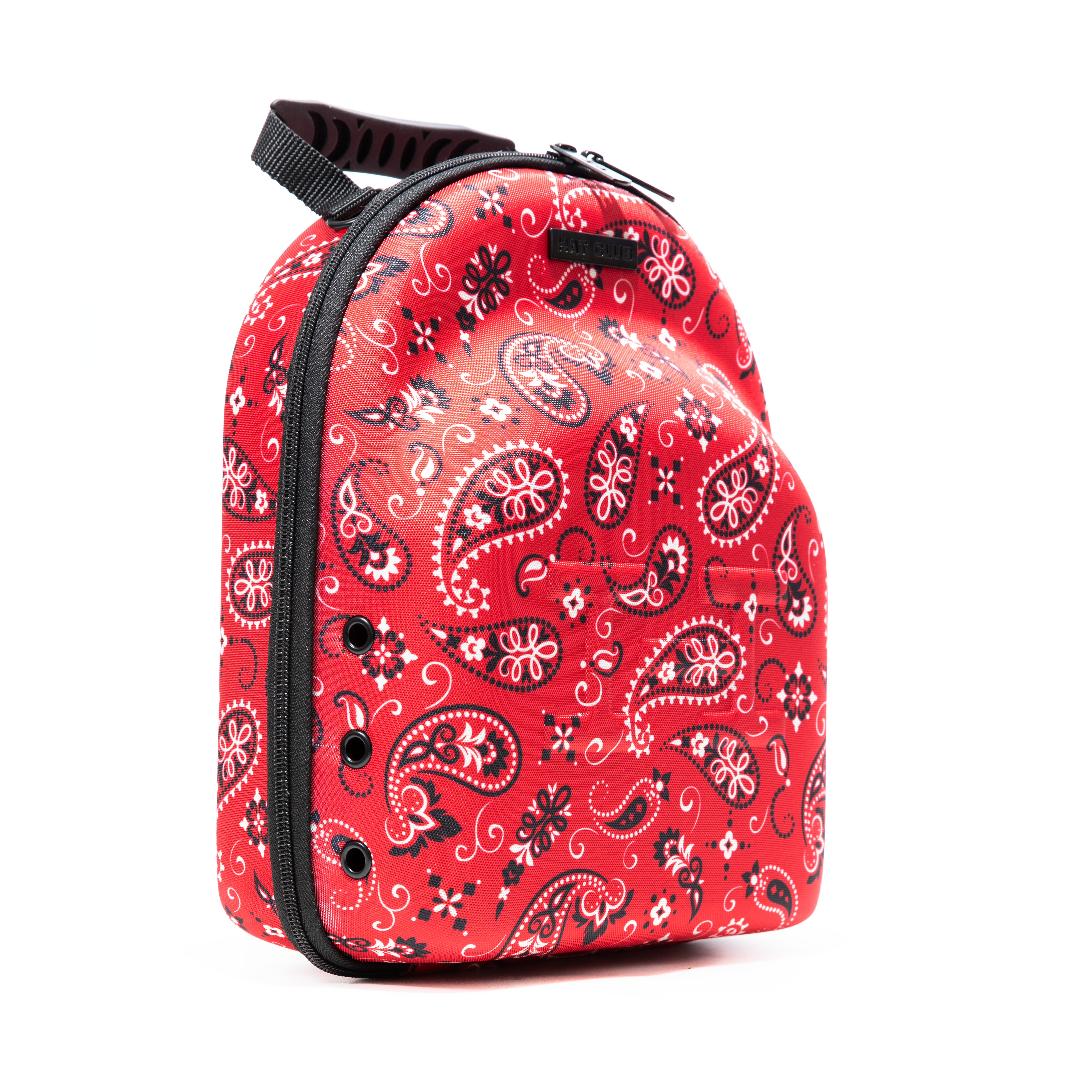 Hat Club 6 Hat Carrier - Paisley Red Travel Hat Organizer for Men & Women - Perfect for Vacation, Golf, Beach & Storage