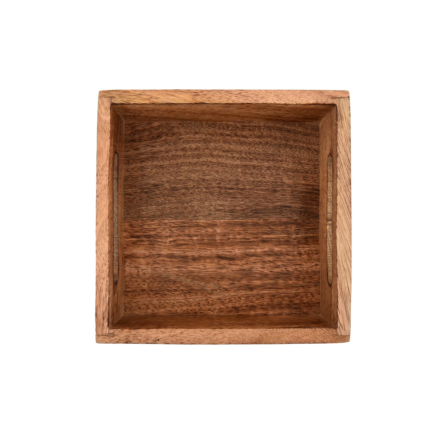 Premium Square Mango Wood Napkin Holder with Burning Finish - 7.5