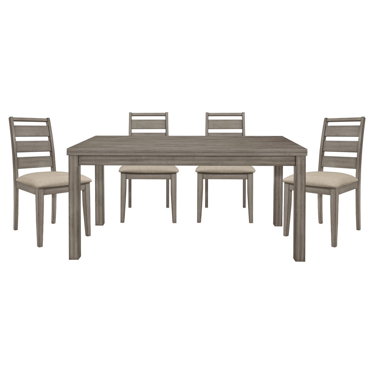 Bainbridge 5-Piece Outdoor Dining Set - Patio Furniture with Table and 4 Chairs for Backyard, Garden, Poolside or Deck