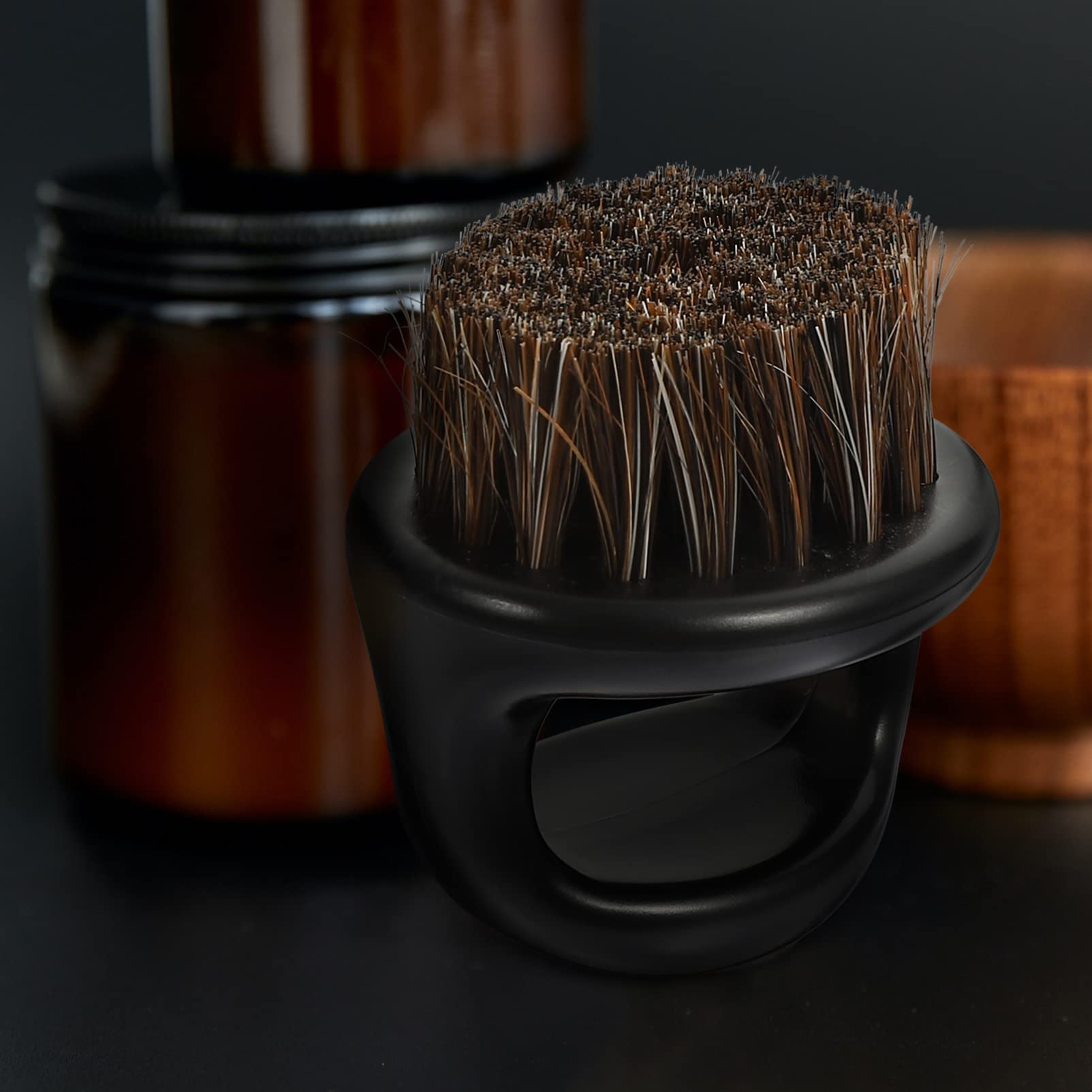 Professional Beard Cleaning Brushes Set of 2 - Wooden Handle Barber Fade & Mustache Brushes for Men's Grooming | Perfect for Salon, Home Shaving & Facial Hair Care