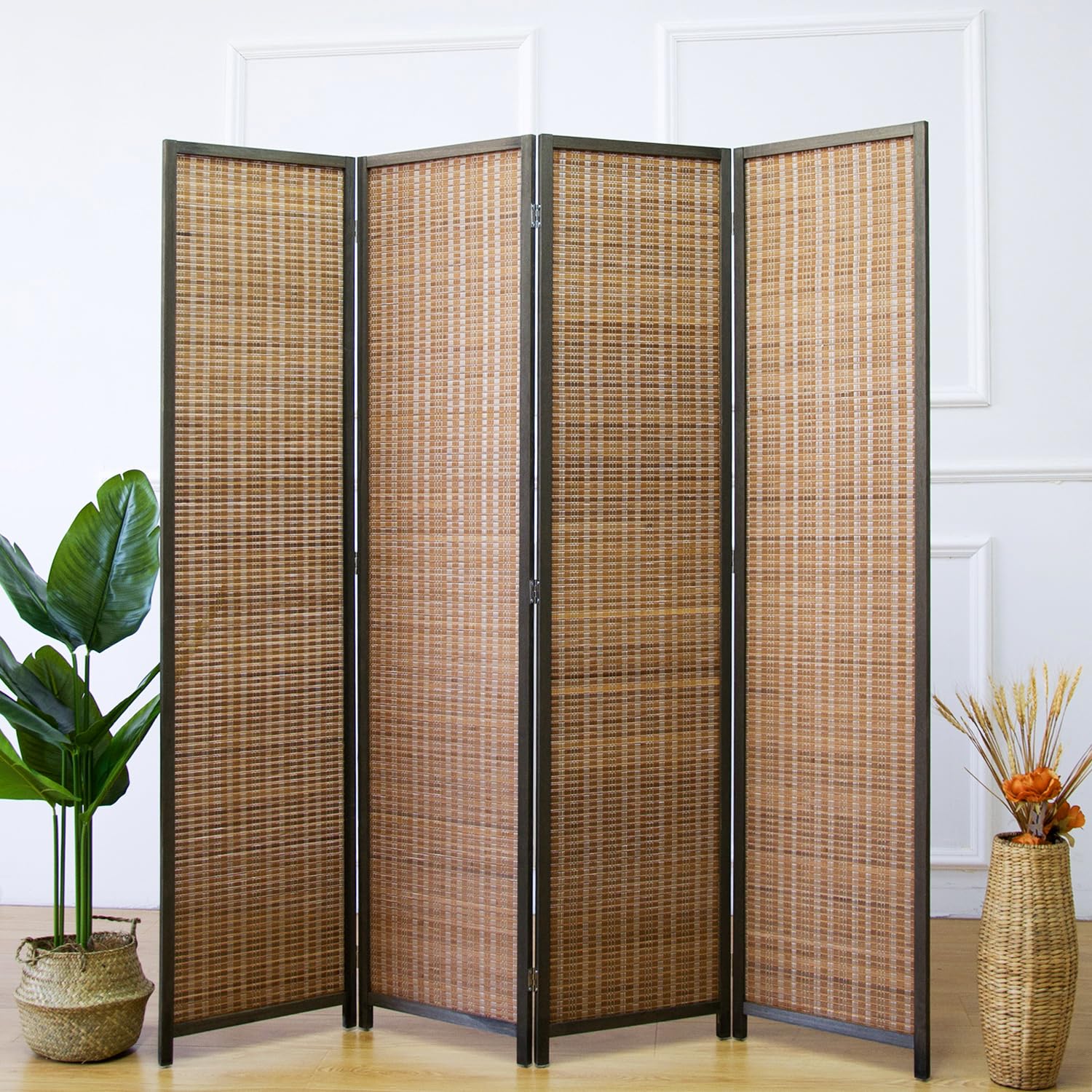 4 Panel Bamboo Room Divider - 67