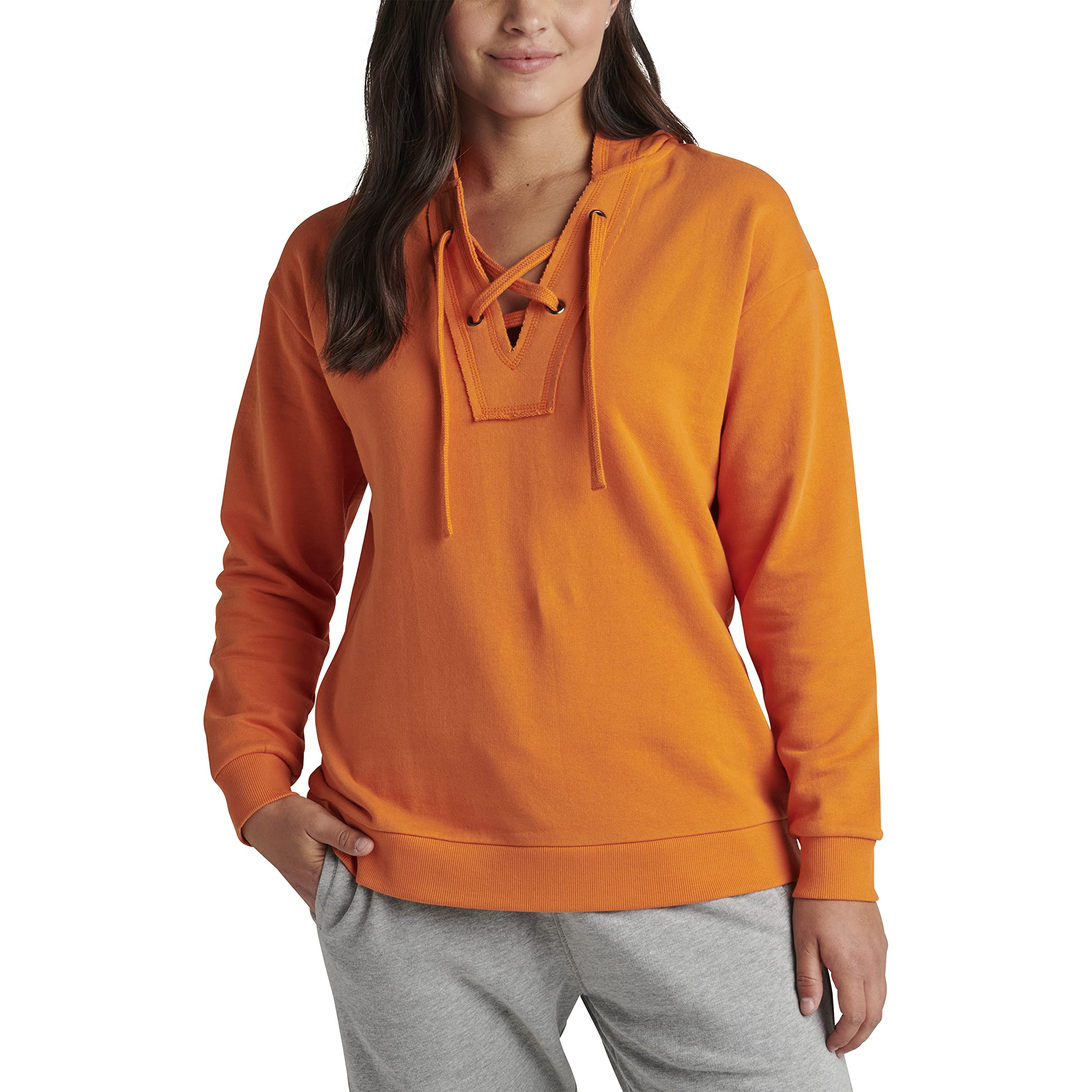 Jag Jeans Women's Lace-Up Hoodie | Stylish Pullover Sweatshirt for Casual Outfits & Layering | Perfect for Fall & Winter Fashion