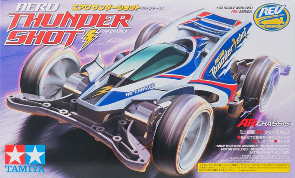 JR Aero Thunder Shot AR Chassis for Tamiya 18702 RC Car - High-Speed Racing & Off-Road Drifting Performance