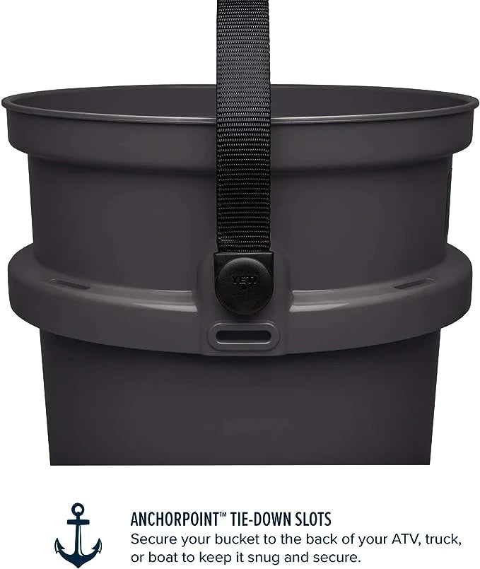 LoadOut 5 Gallon Bucket - Heavy Duty Plastic Pail with Handle for Storage, Construction, Camping & Outdoor Activities | Perfect for Home, Garage, DIY Projects and Emergency Preparedness