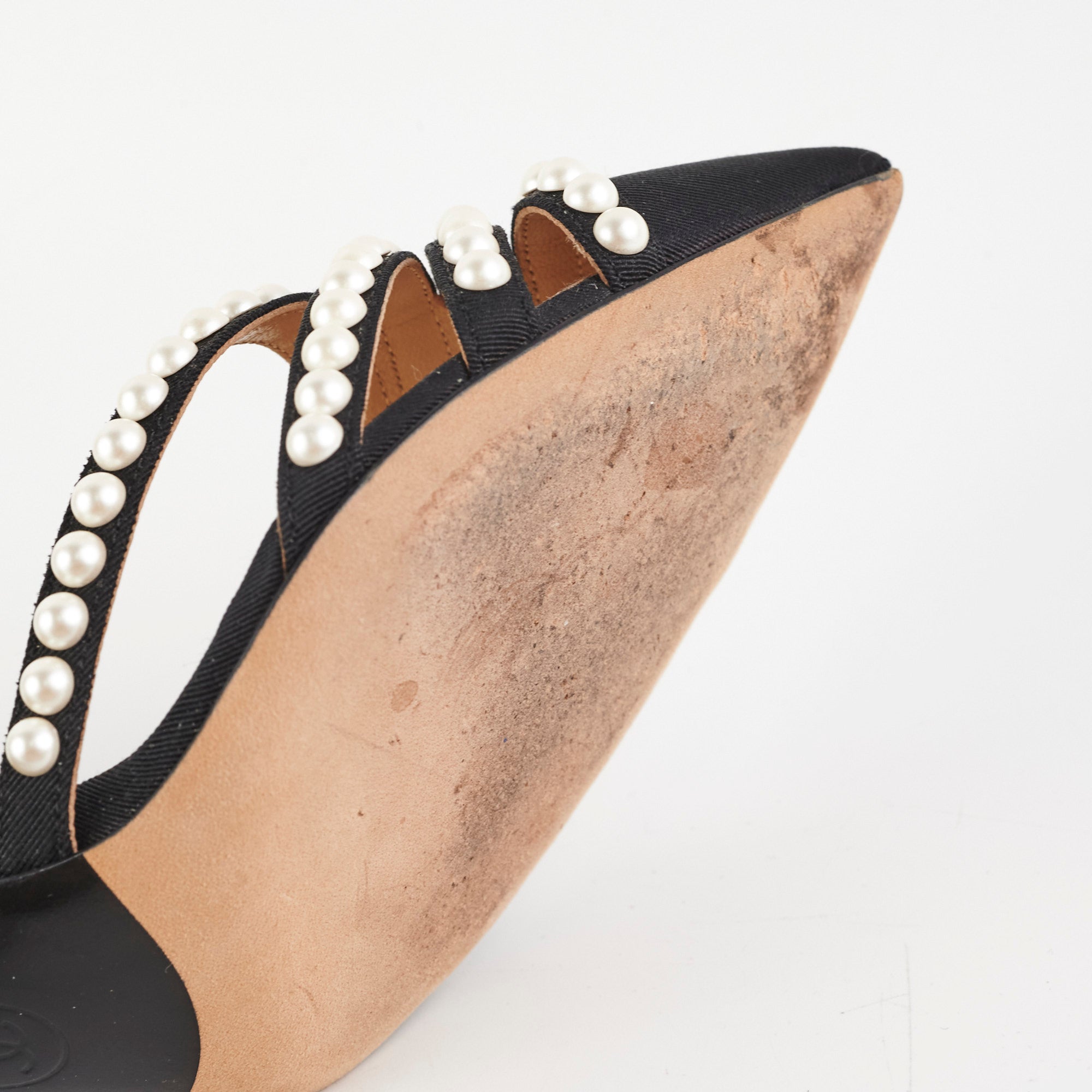 Chanel Black Pearl Heels Women's Size 36 - Luxury High Heel Pumps for Evening Parties, Weddings & Formal Events