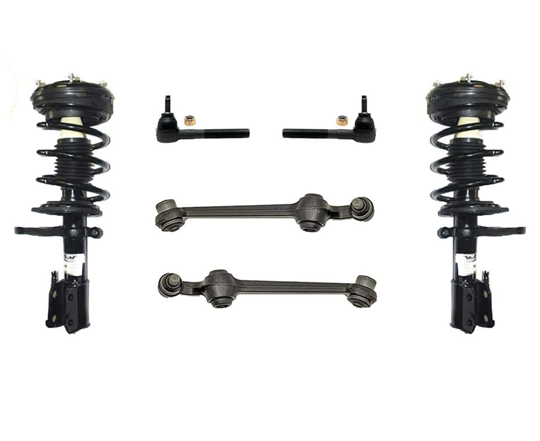 Intrepid 300M Complete Struts Ball Joints Control Arm Tie Rods 6Pc Kit - Front Suspension Replacement Parts for Chrysler 300M - Perfect for DIY Auto Repair & Smooth Ride