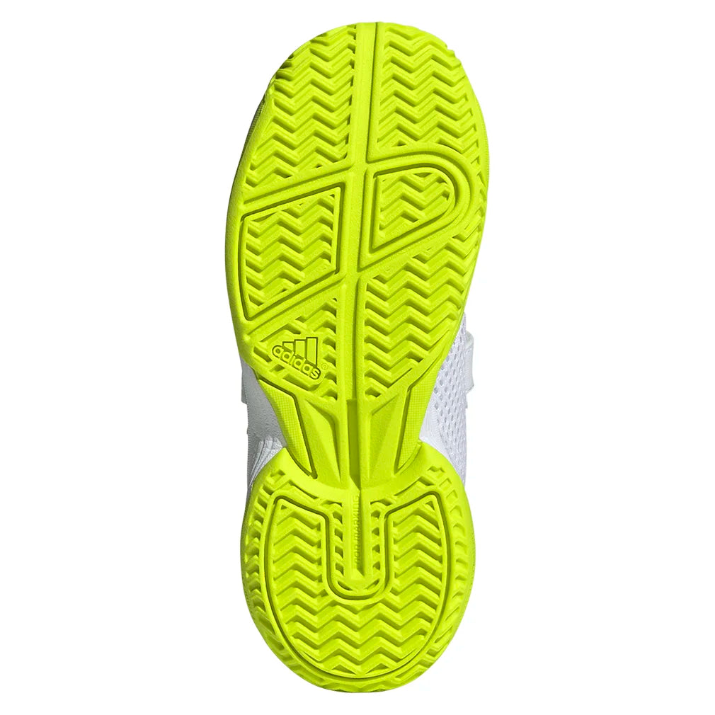 Junior's Courtflash Comfort Closure Tennis Shoes - White & Lucid Lemon - Lightweight Sneakers for Women & Girls - Perfect for Tennis, Running & Casual Wear