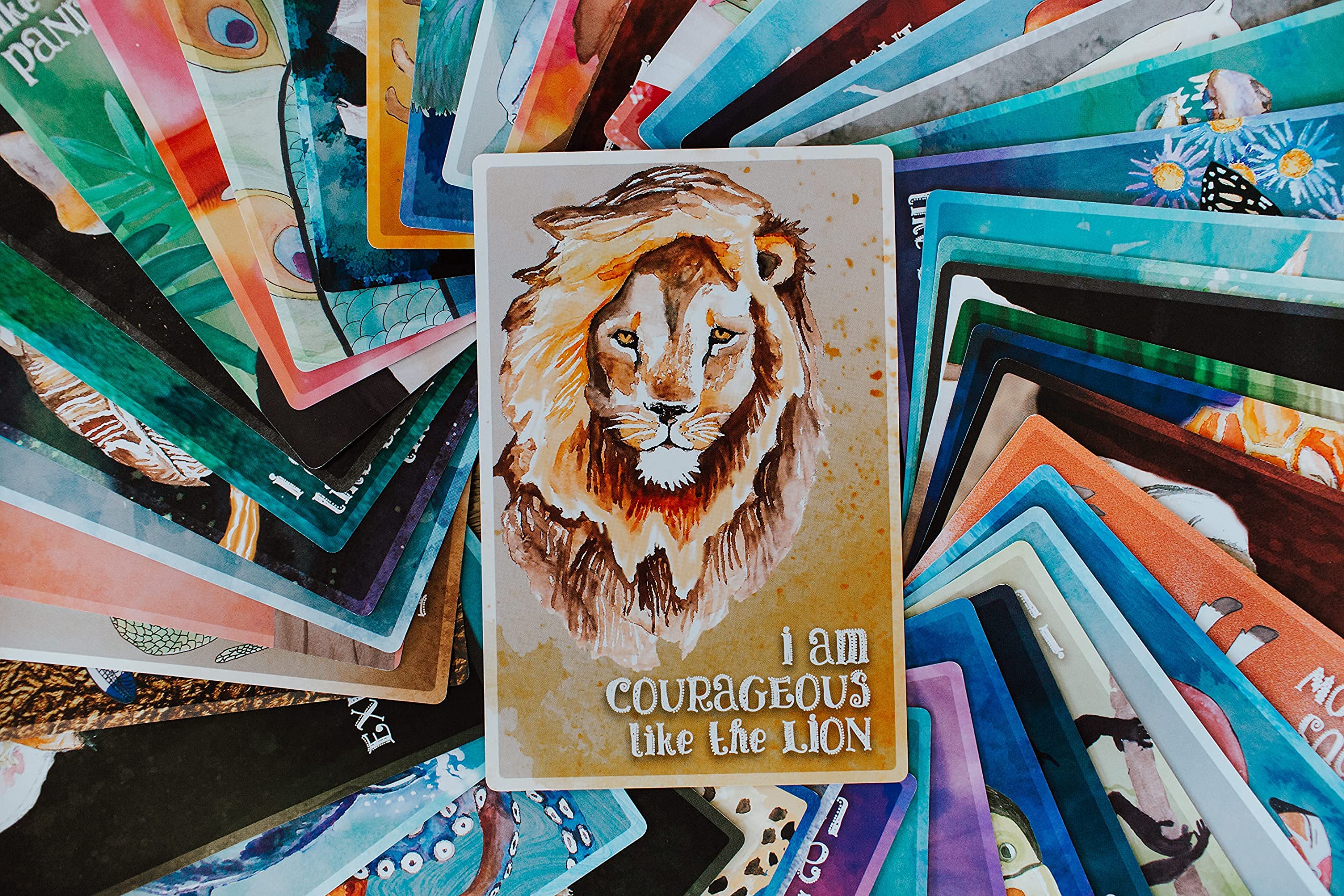 Little Luminaries Positive Affirmation Cards for Kids, Toddlers & Teens - 45 Inspirational Animal Portrait Cards with Discovery Book | Mindfulness Activities, Meditation & Self-Esteem Building for Children