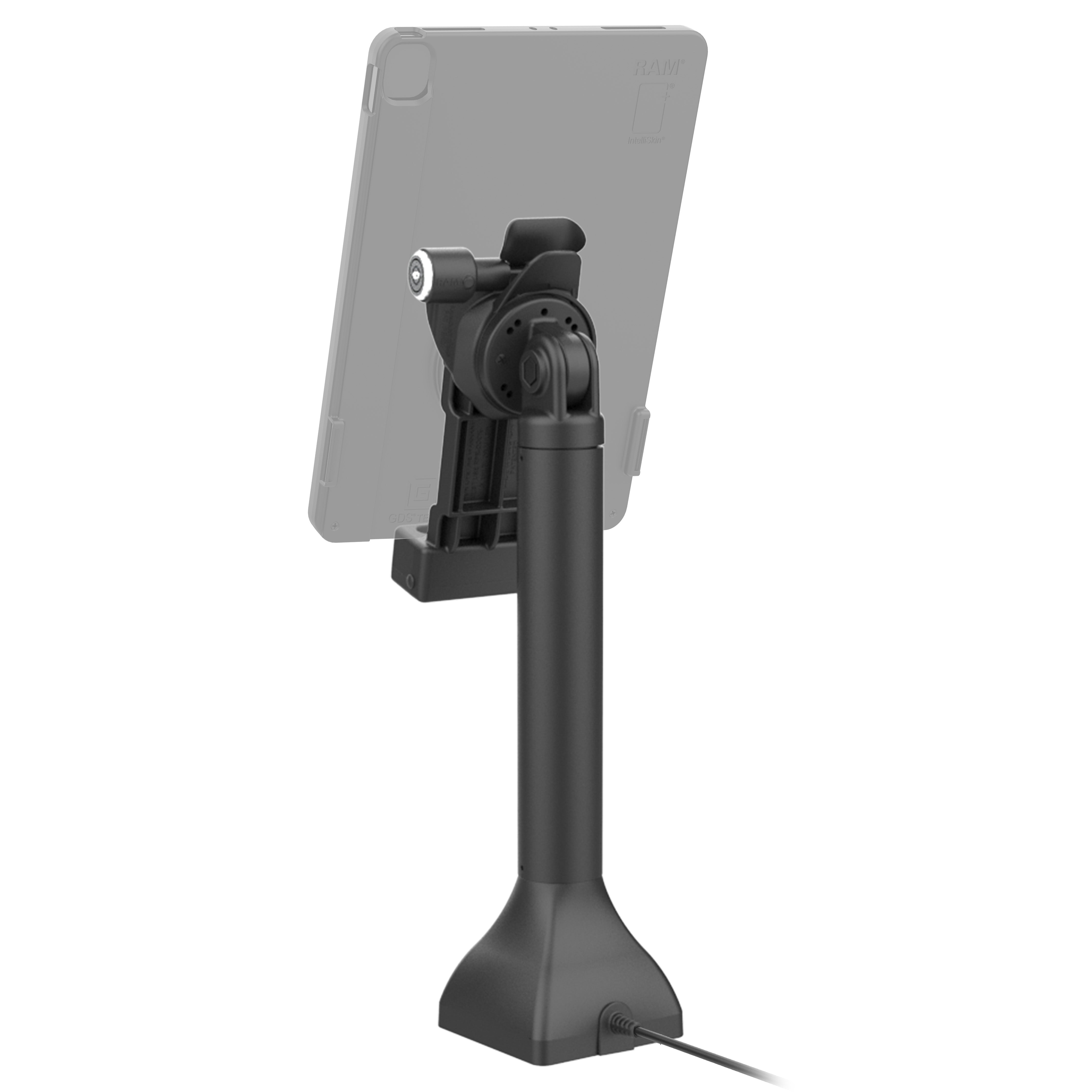 GDS® Uni Conn™ 14 Port Locking Pedestal Dock with PoE - Secure Network Connection for Outdoor/Industrial Use (RAM GDS DOCKLR D11 14 U1E) - Ideal for Marine, RV & Harsh Environment Installations
