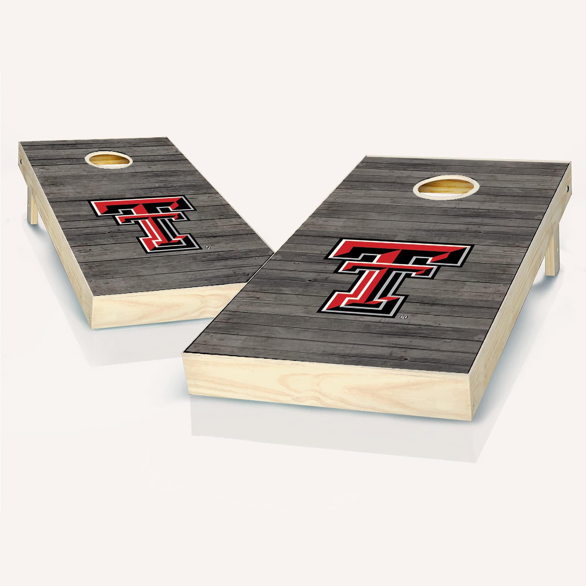 Texas Distressed Cornhole Board Set - 2 Boards & 8 Team Logo Bags - Custom Size Options - Perfect for Backyard Parties, Tailgating & Outdoor Games