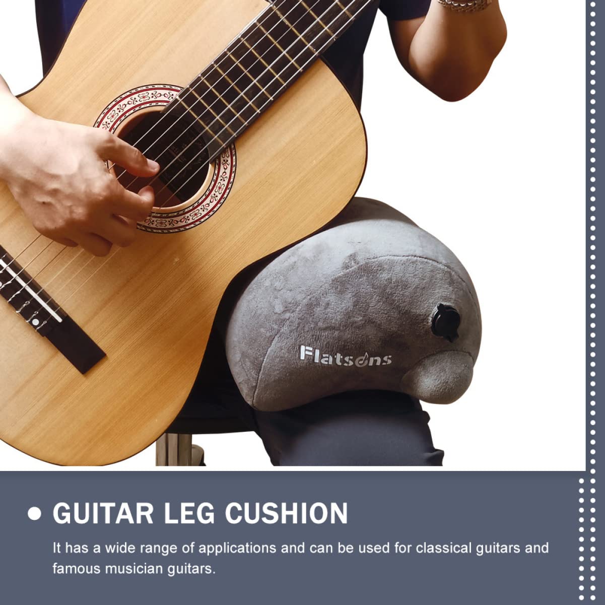 SUPVOX Inflatable Guitar Leg Rest Cushion - Portable & Easy to Store - Comfortable Support for Acoustic & Electric Guitars - Perfect for Practice, Performances & Travel