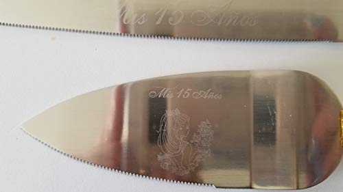 Elegant Gold Quinceañera Cake Knife and Server Set - Sweet 15 Birthday Cake Cutter for Quinceanera Celebrations - Perfect for 15th Birthday Parties, Wedding Anniversaries, and Special Occasions
